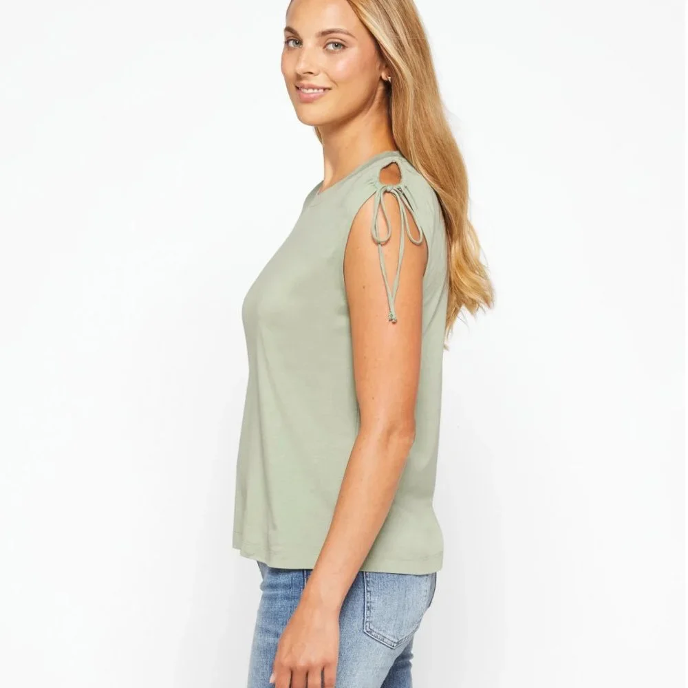 Zeina Shoulder Tie Detail Knit Top - Picture 2 of 6